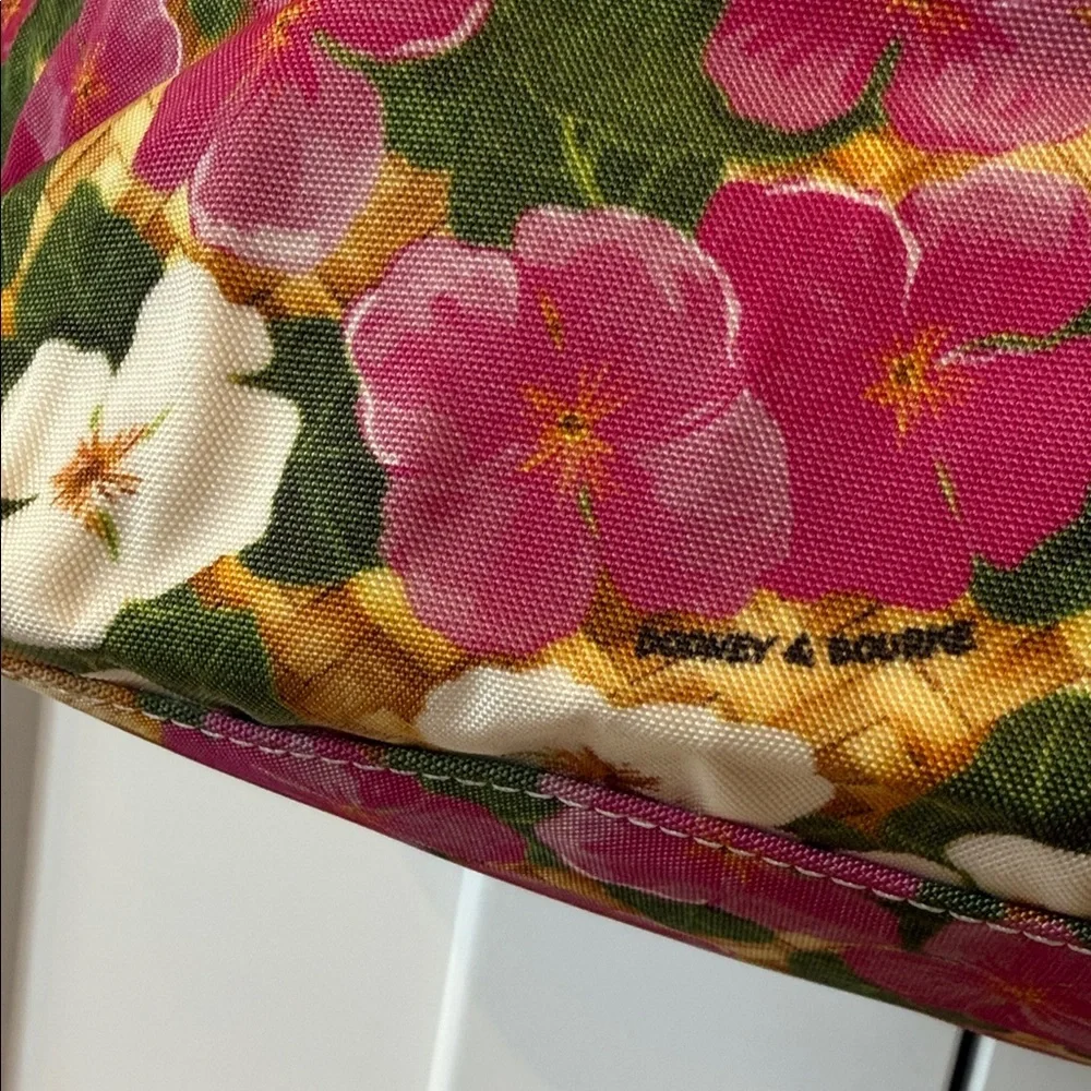 Dooney and Bourke Floral Tote Bag rare leather handle designer purse bag spring